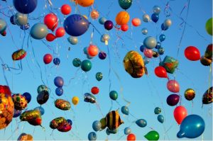 Balloons in air